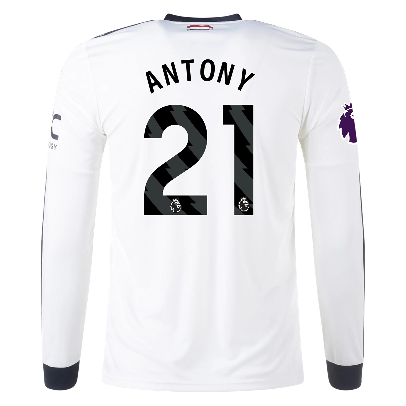adidas Manchester United Antony Third Long Sleeve Jersey w/ EPL Patch 24/25 (Off White) | SoccerWearhouse