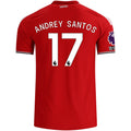 adidas Manchester United Authentic Andrey Santos Home Jersey w/ EPL + No Room For Racism Patches 26/27 (Red)