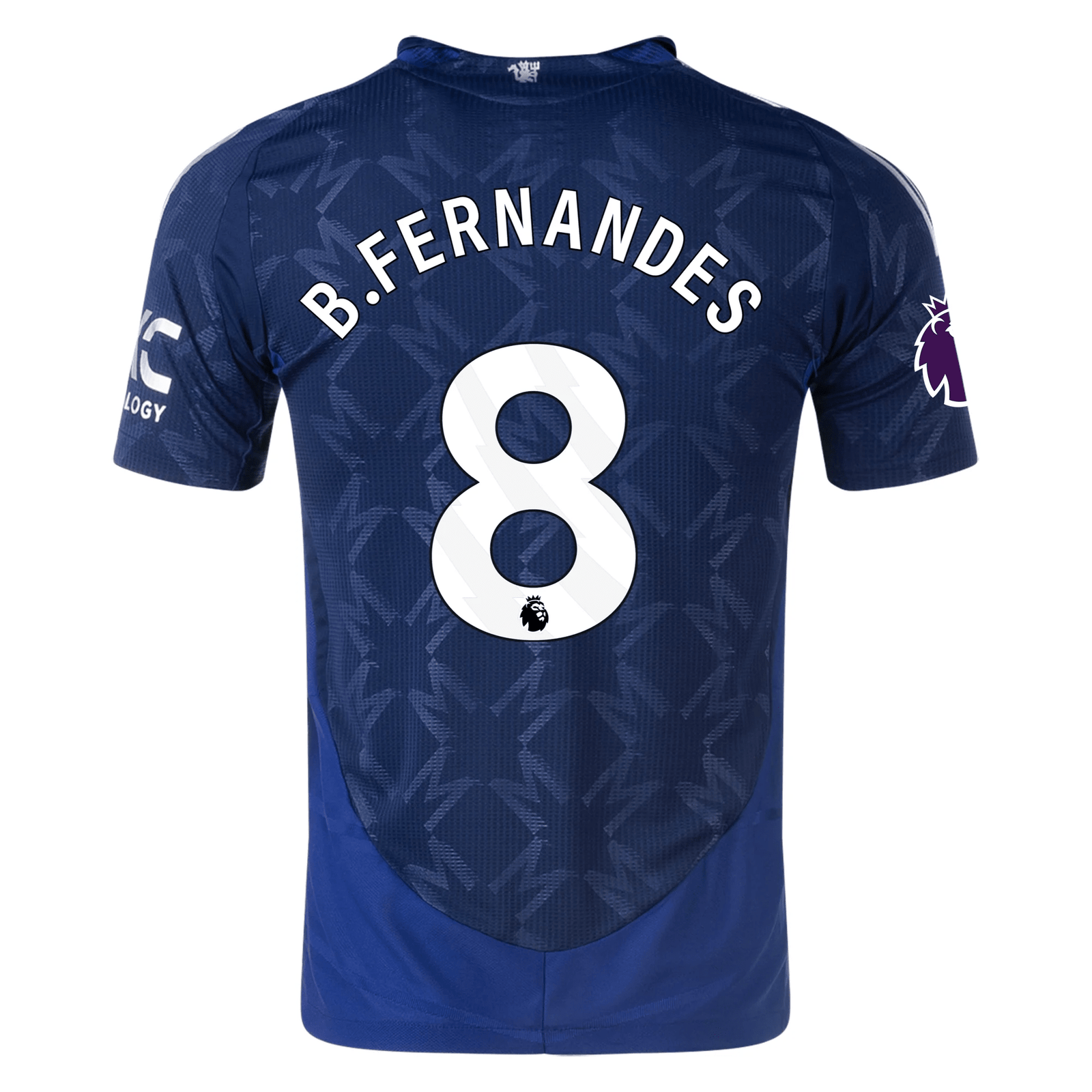 adidas Manchester United Authentic Bruno Fernandes Away w/ EPL Patch 24/25 (Night Indigo) | SoccerWearhouse