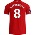 adidas Manchester United Authentic Bruno Fernandes Home Jersey w/ EPL + No Room For Racism Patches 26/27 (Red)