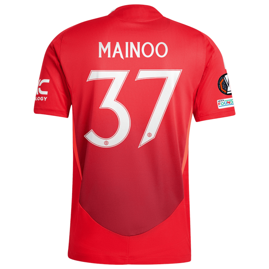 マンチェスター・ユナイテッド MAINOO 37 ユニホーム adidas Manchester United Authentic Kobbie Mainoo Home Jersey w/ Europa