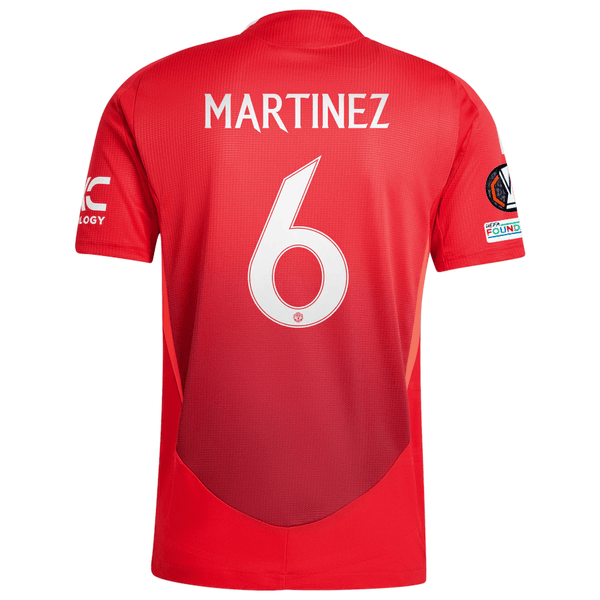 adidas Manchester United Authentic Lisandro Martinez Home Jersey w/ Eu