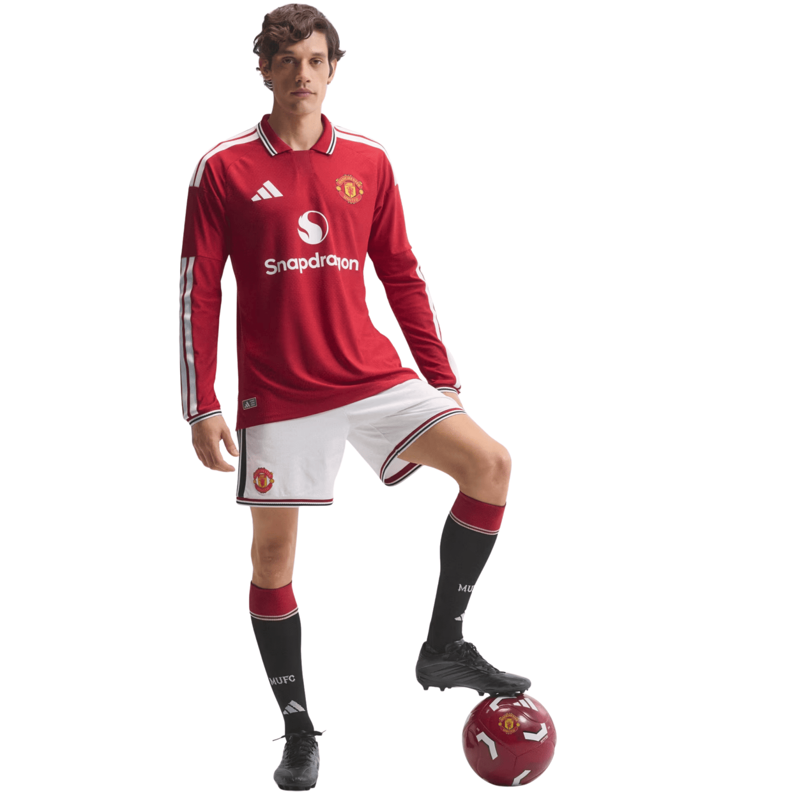 adidas Manchester United Authentic Long Sleeve Home Jersey 26/27 (Red)