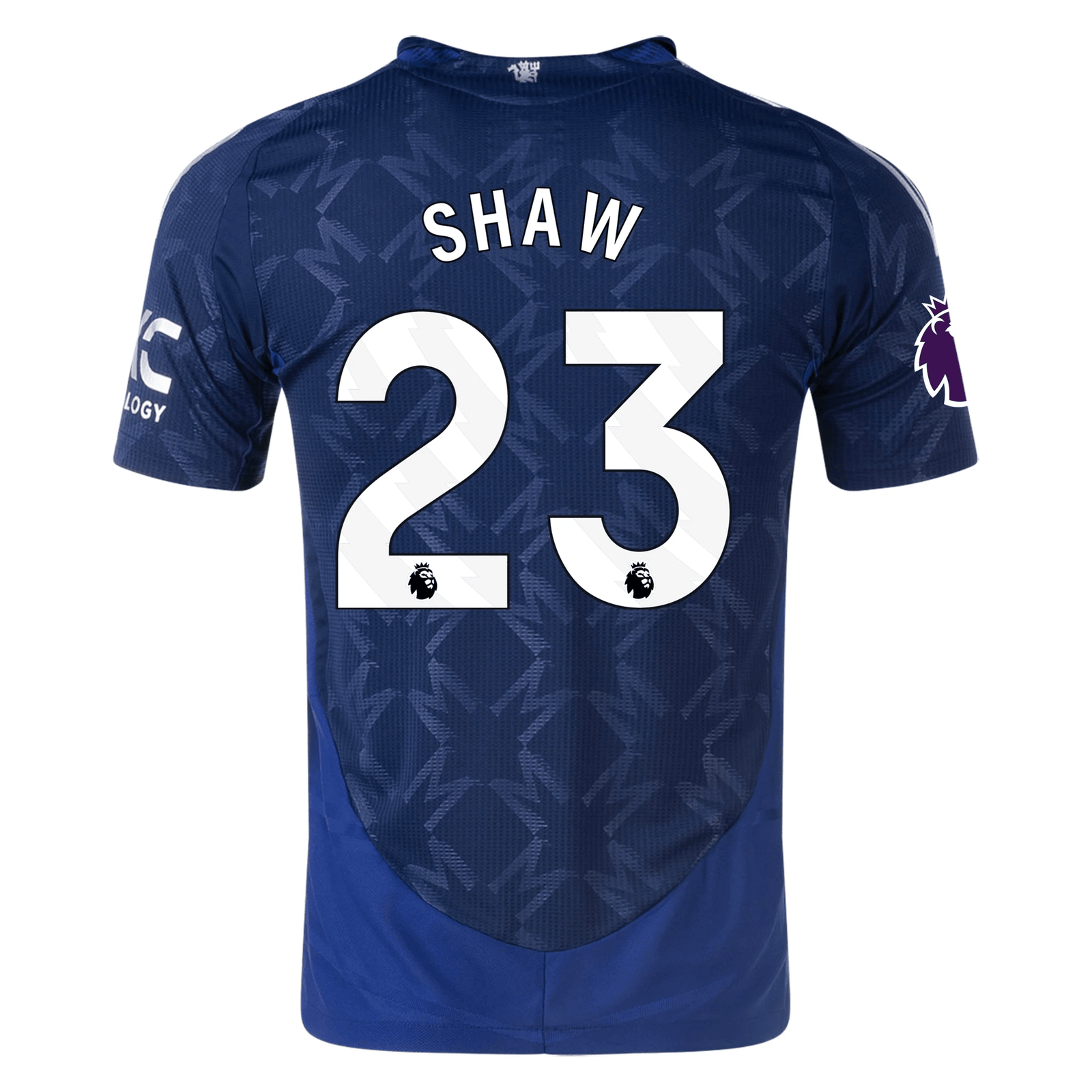 adidas Manchester United Authentic Luke Shaw Away w/ EPL Patch 24/25 (Night Indigo) | SoccerWearhouse