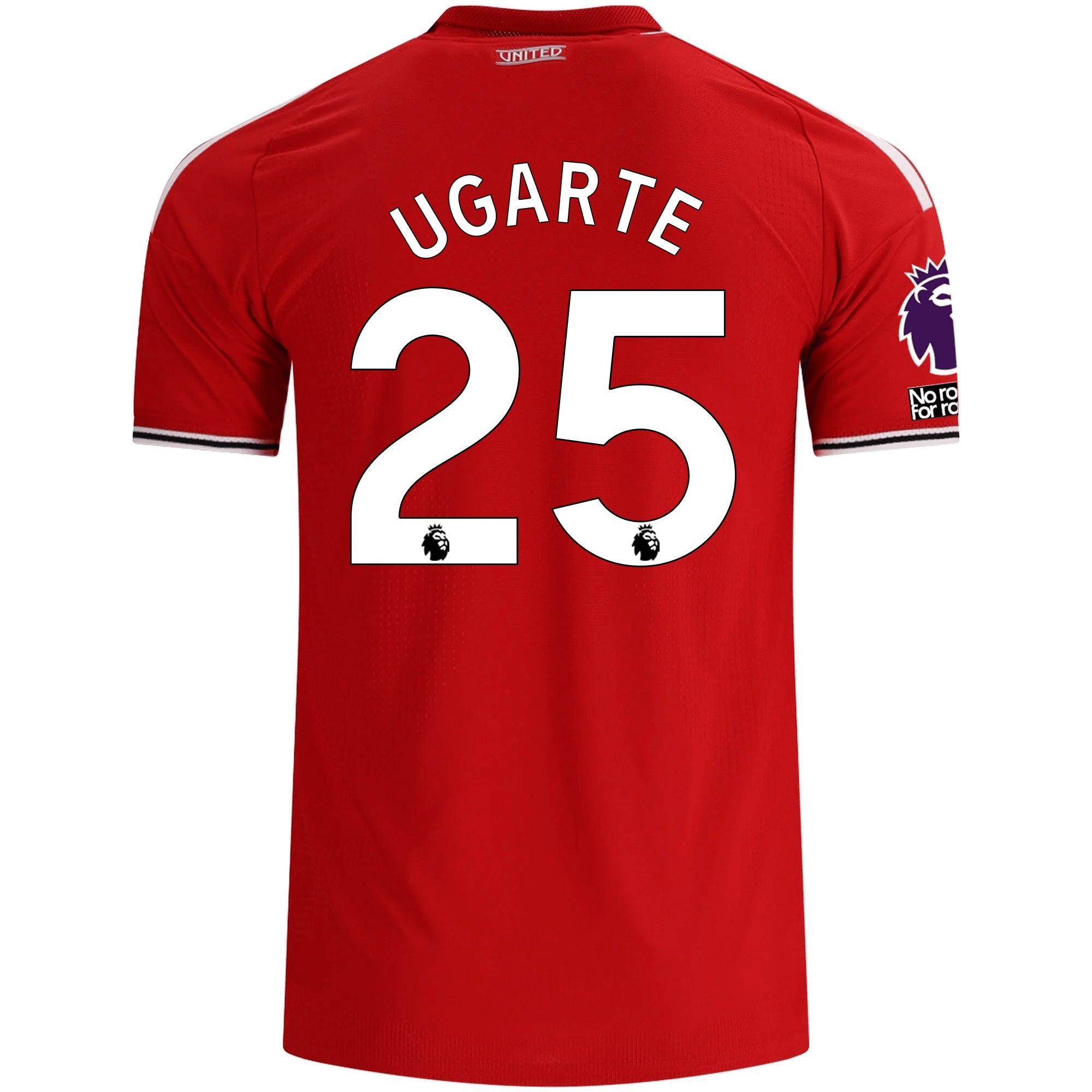 adidas Manchester United Authentic Manuel Ugarte Home Jersey w/ EPL + No Room For Racism Patches 26/27 (Red)