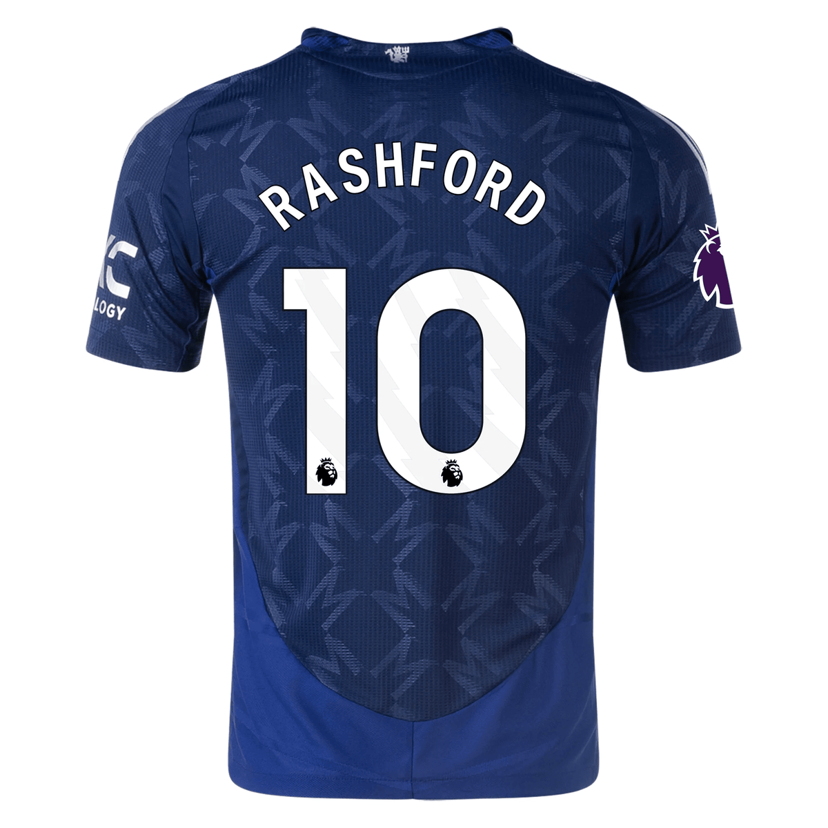 adidas Manchester United Authentic Marcus Rashford Away w/ EPL Patch 24/25 (Night Indigo) | SoccerWearhouse