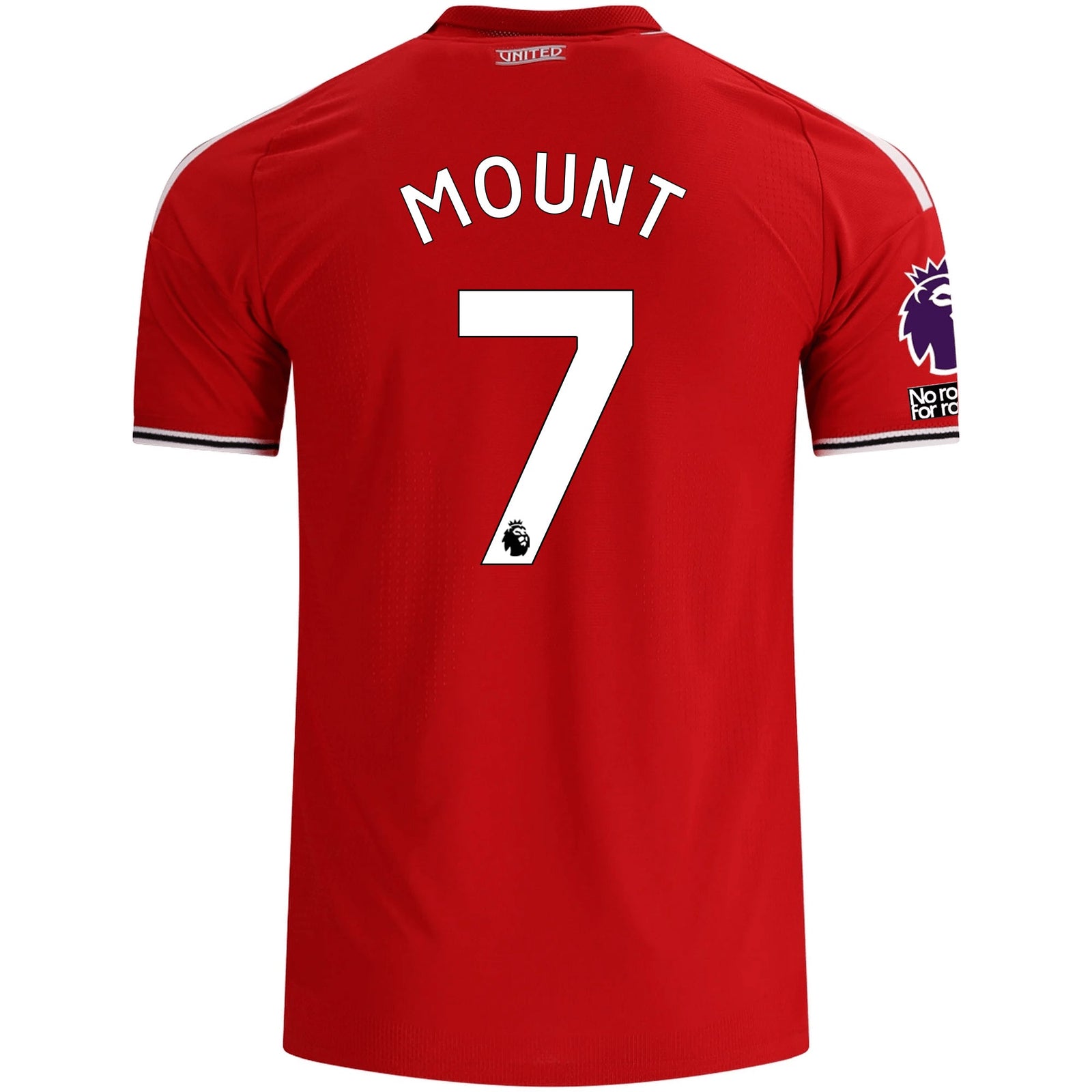 adidas Manchester United Authentic Mason Mount Home Jersey w/ EPL + No Room For Racism Patches 26/27 (Red) | SoccerWearhouse