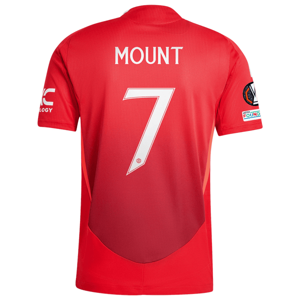 adidas Manchester United Authentic Mason Mount Home Jersey w/ Europa L