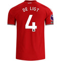 adidas Manchester United Authentic Matthijs de Ligt Home Jersey w/ EPL + No Room For Racism Patches 26/27 (Red)