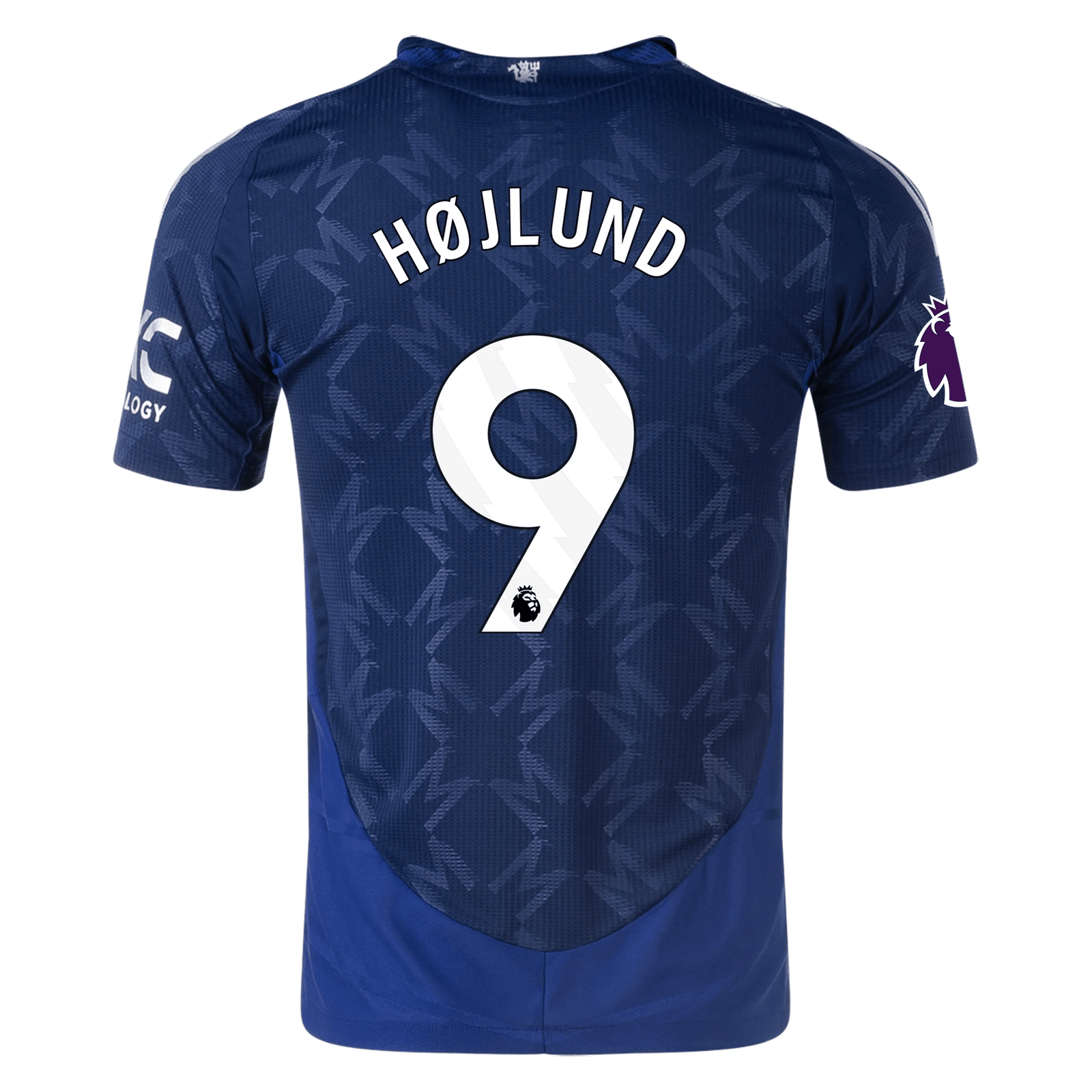 adidas Manchester United Authentic Rasmus Højlund Away w/ EPL Patch 24/25 (Night Indigo) | SoccerWearhouse