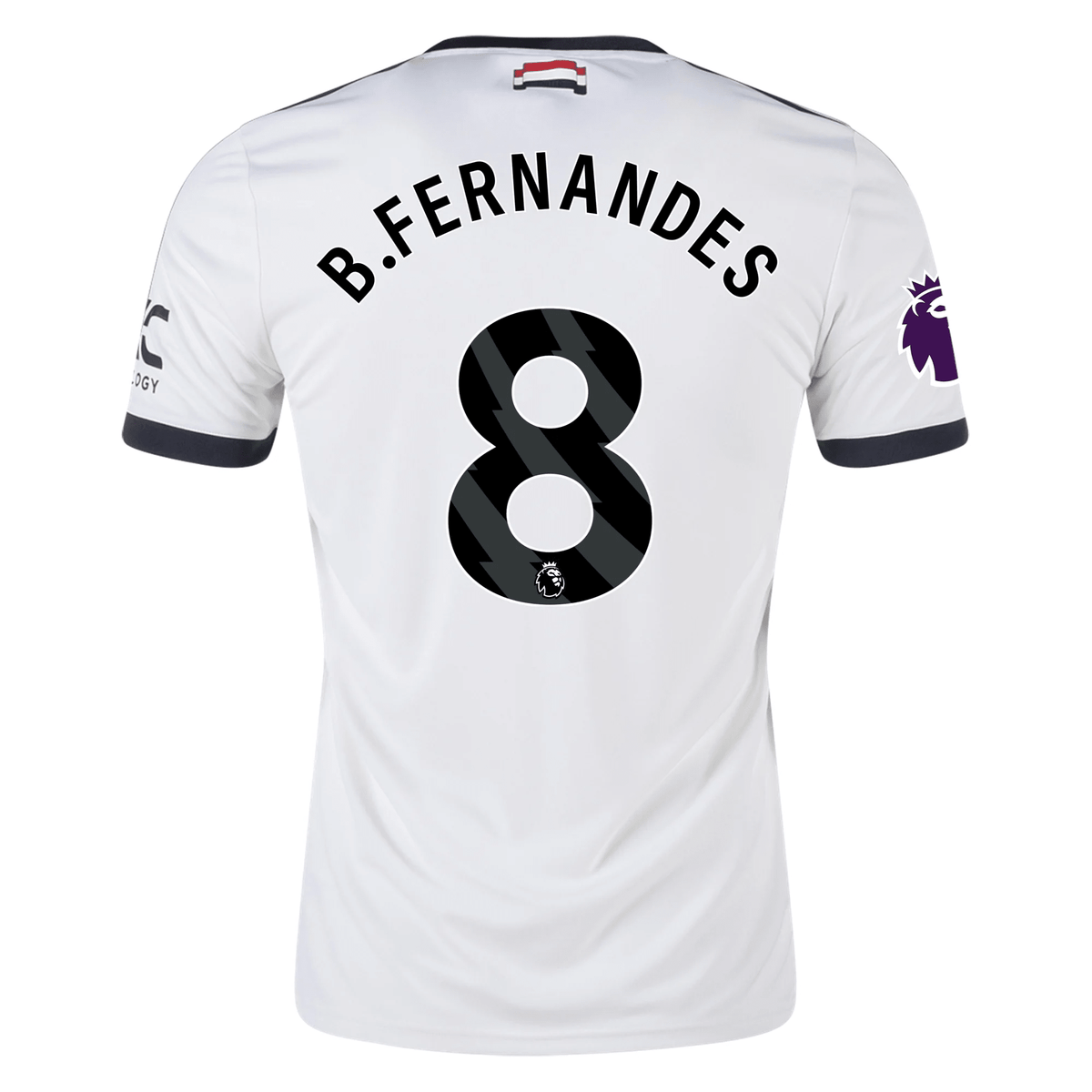 adidas Manchester United Bruno Fernandes Third Jersey w/ EPL Patch 24/25 (Off White) | SoccerWearhouse
