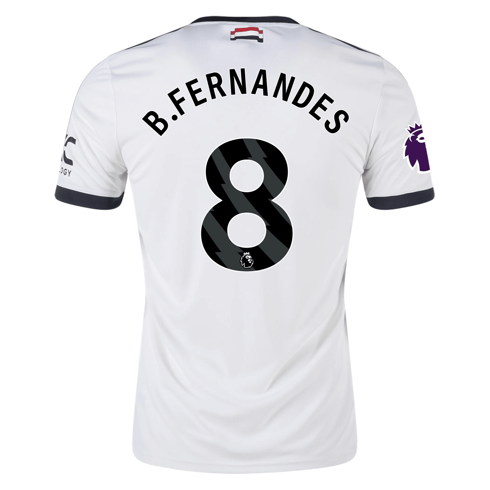 adidas Manchester United Bruno Fernandes Third Jersey w/ EPL Patch 24/25 (Off White) | SoccerWearhouse