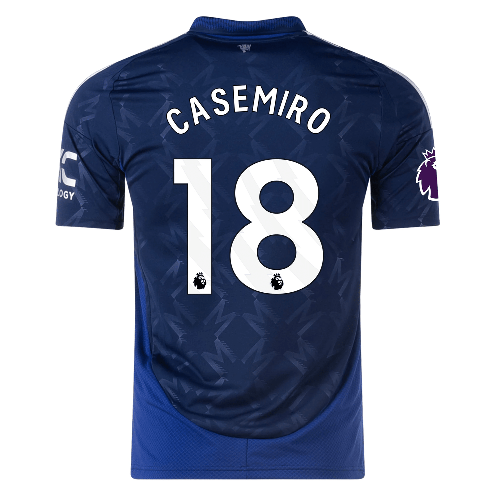 adidas Manchester United Casemiro Away Jersey w/ EPL Patch 24/25 (Night Indigo) | SoccerWearhouse