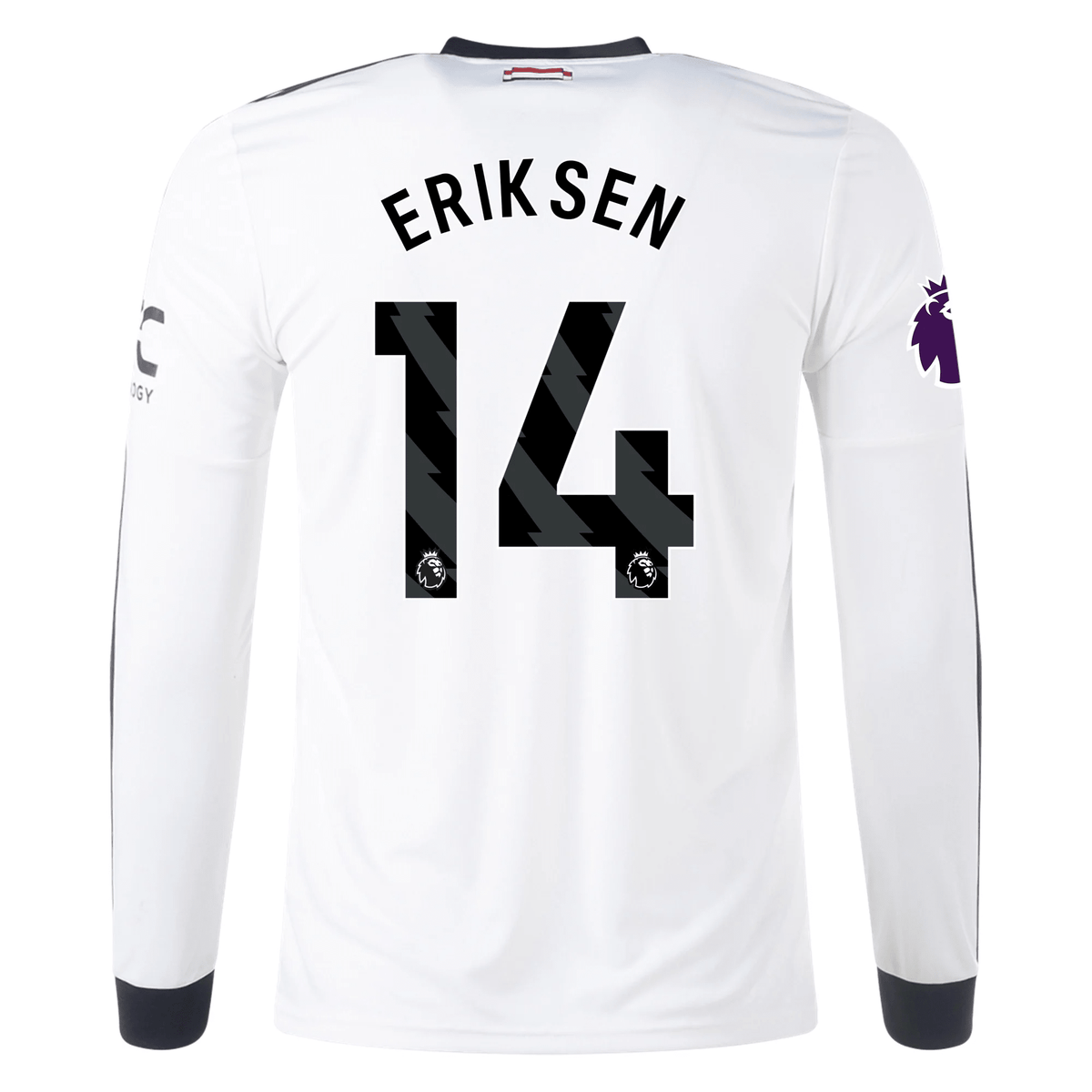 adidas Manchester United Christian Eriksen Third Long Sleeve Jersey w/ EPL Patch 24/25 (Off White) | SoccerWearhouse