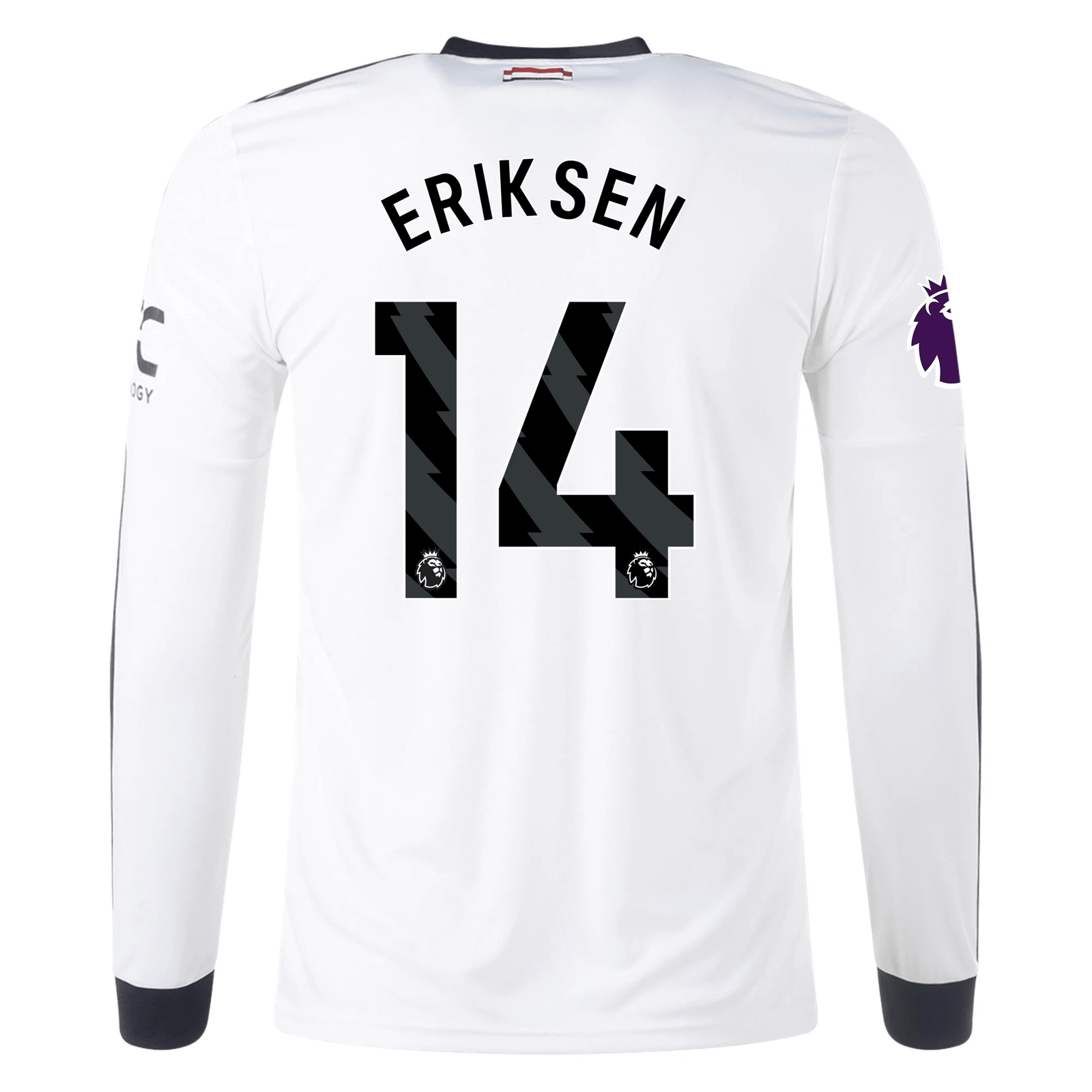 adidas Manchester United Christian Eriksen Third Long Sleeve Jersey w/ EPL Patch 24/25 (Off White) | SoccerWearhouse