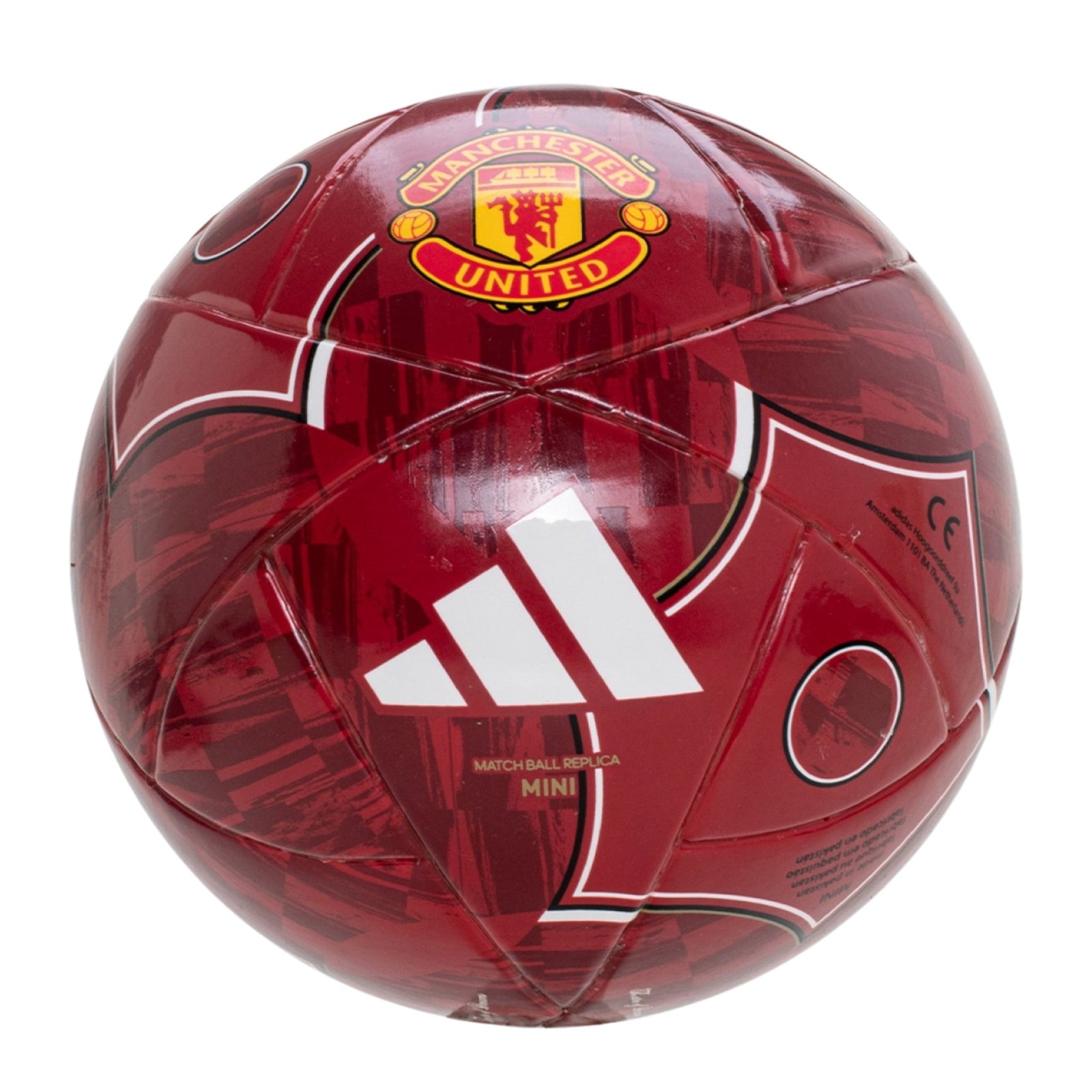adidas Manchester United Club Mini Ball 25/26 (Red/Black) | SoccerWearhouse
