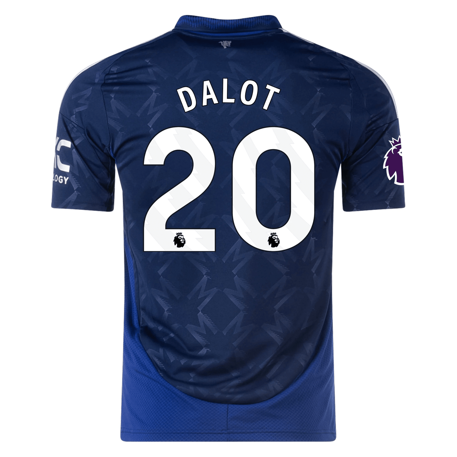adidas Manchester United Diogo Dalot Away Jersey w/ EPL Patch 24/25 (Night Indigo) | SoccerWearhouse