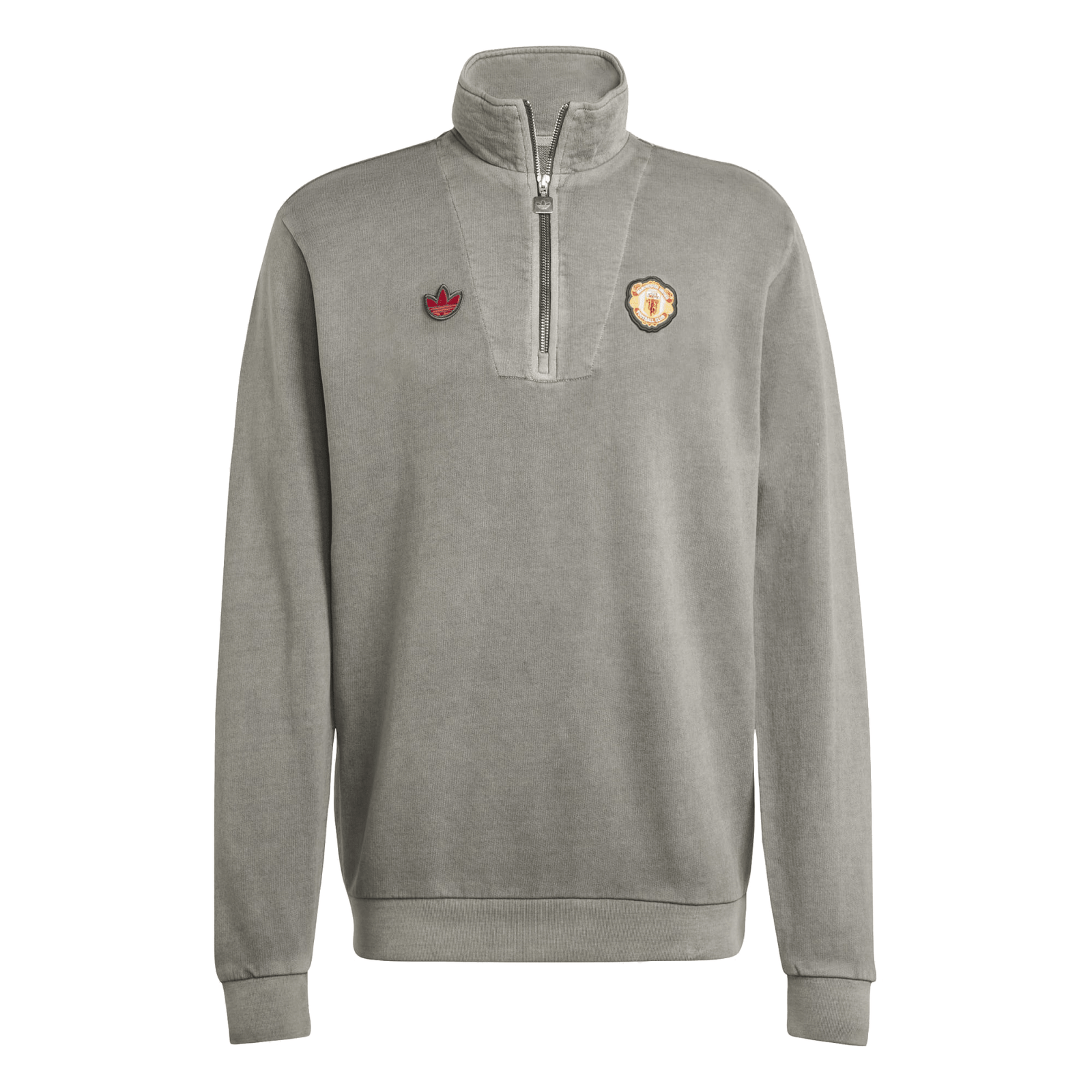 adidas Manchester United Icon Half Zip Top Jacket 24/25 (Charcoal) | SoccerWearhouse