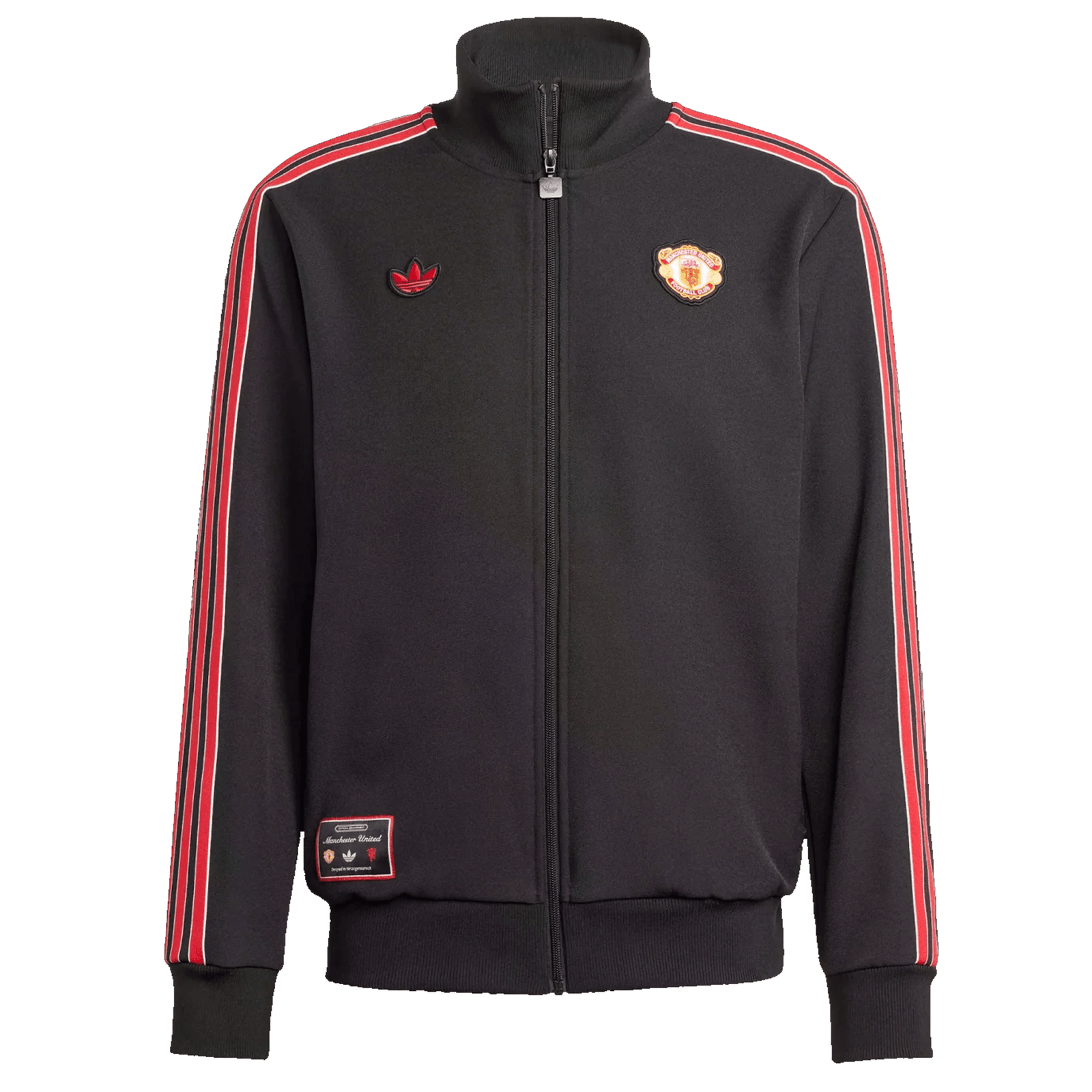 adidas Manchester United Icon Track Top Jacket 24/25 (Black) | SoccerWearhouse