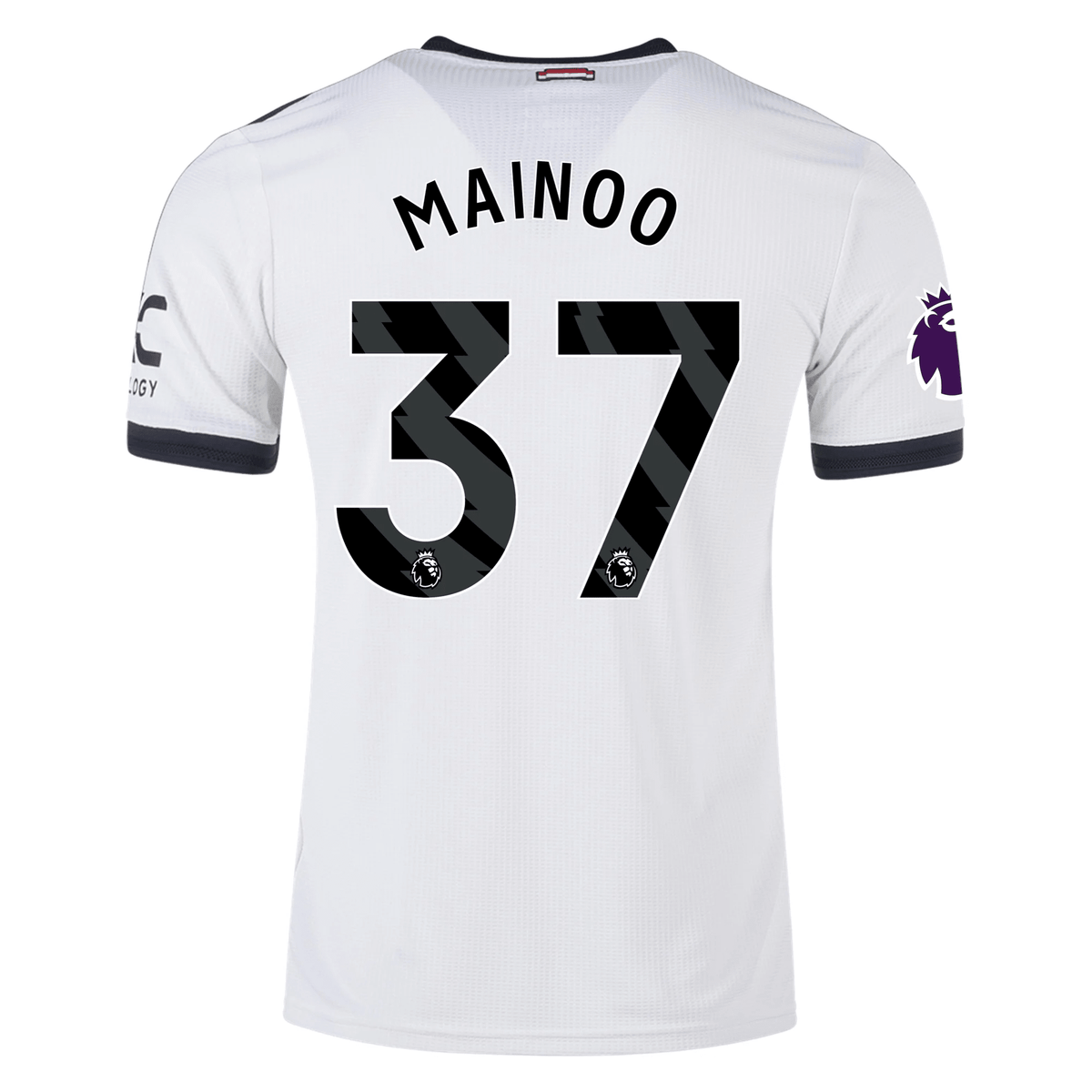 adidas Manchester United Kobbie Mainoo Authentic Third Jersey w/ EPL Patch 24/25 (Off White) | SoccerWearhouse