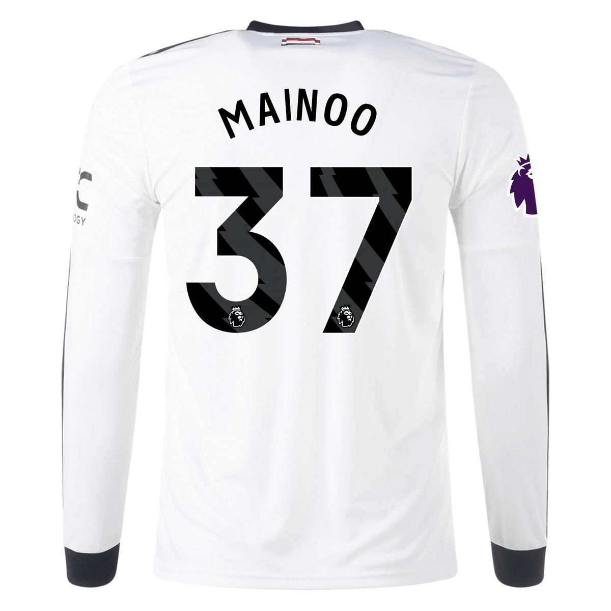 adidas Manchester United Kobbie Mainoo Third Long Sleeve Jersey w/ EPL Patch 24/25 (Off White) | SoccerWearhouse