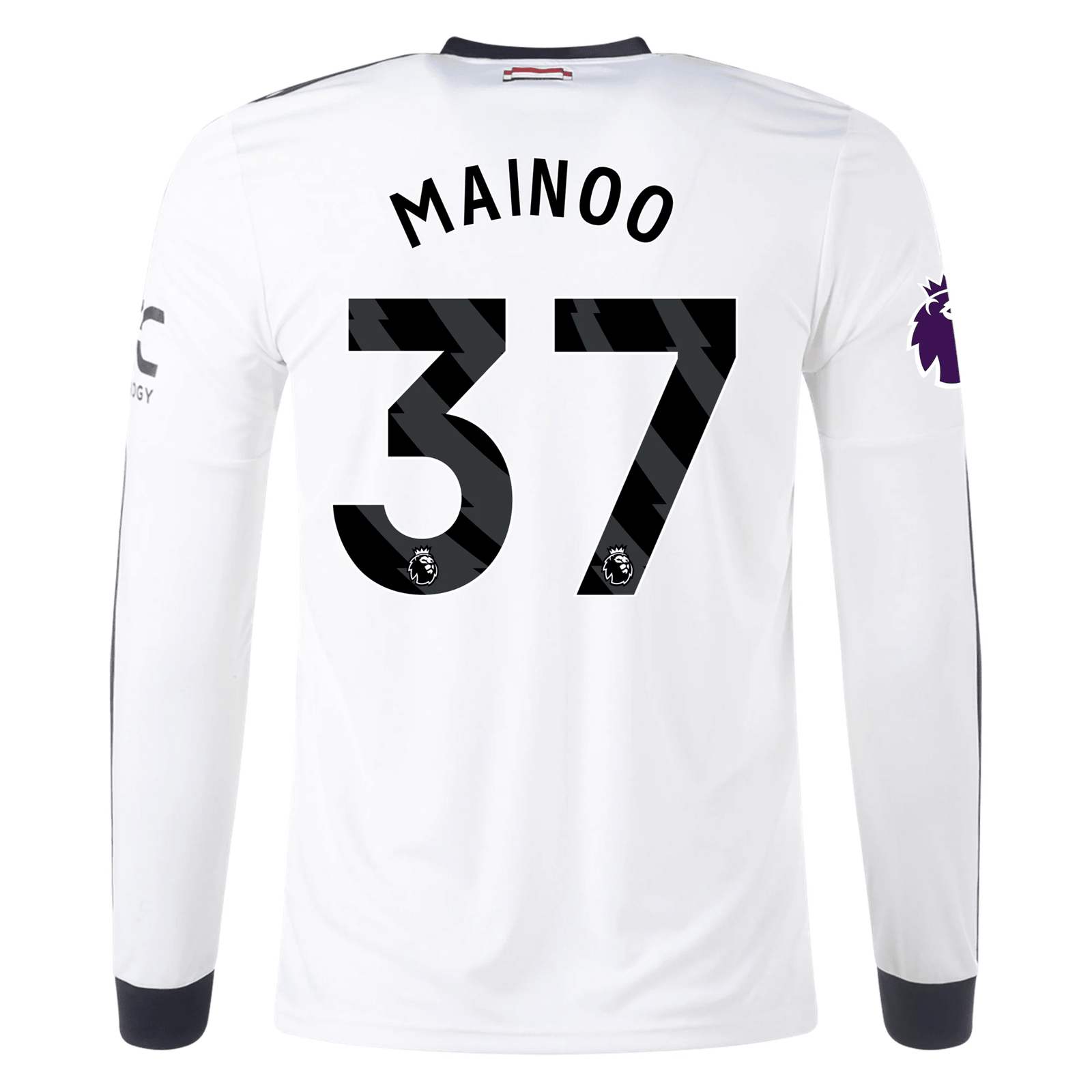 adidas Manchester United Kobbie Mainoo Third Long Sleeve Jersey w/ EPL Patch 24/25 (Off White) | SoccerWearhouse