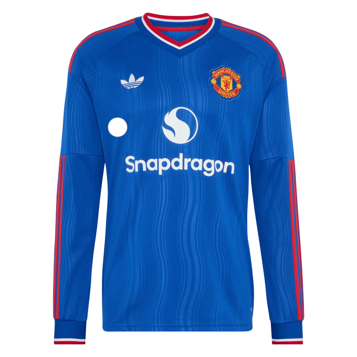 adidas Manchester United Long Sleeve Away Jersey 26/27 (Blue) | SoccerWearhouse