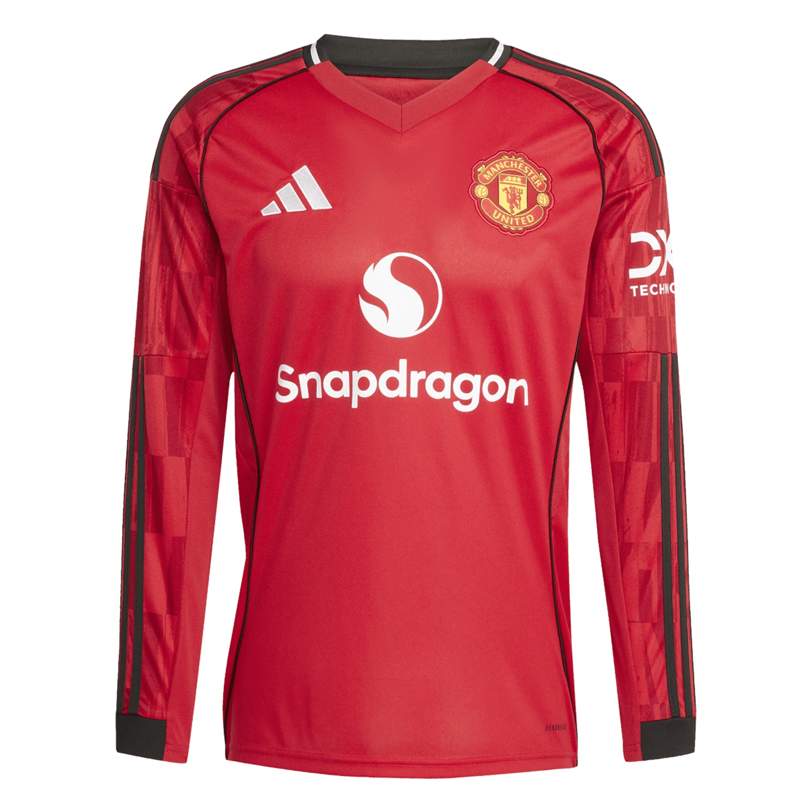 adidas Manchester United Long Sleeve Home Jersey 25/26 (Red) | SoccerWearhouse
