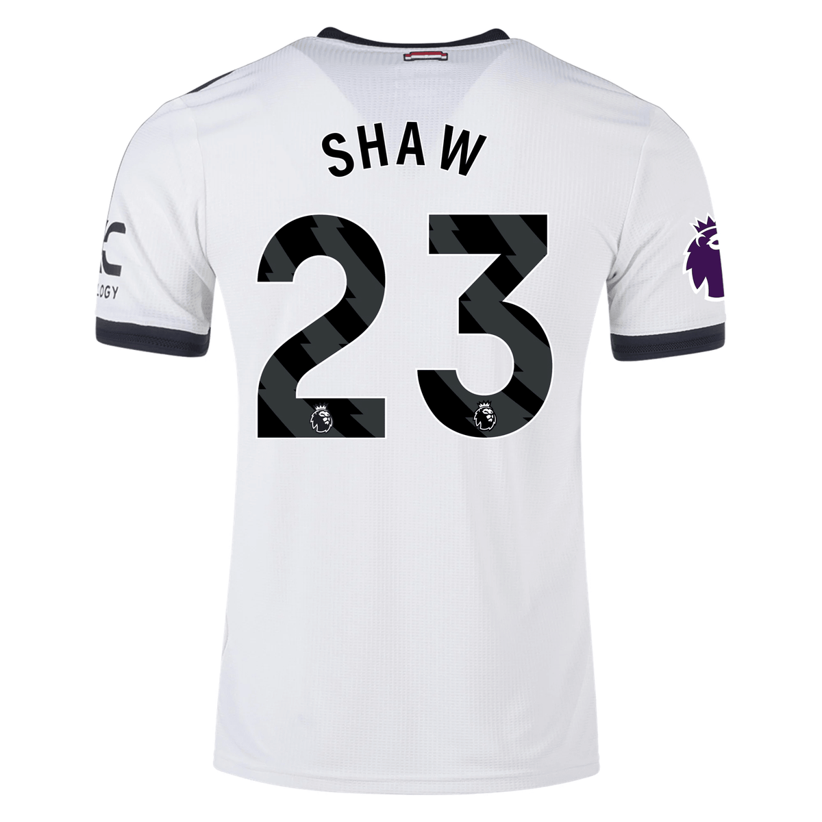 adidas Manchester United Luke Shaw Authentic Third Jersey w/ EPL Patch 24/25 (Off White) | SoccerWearhouse