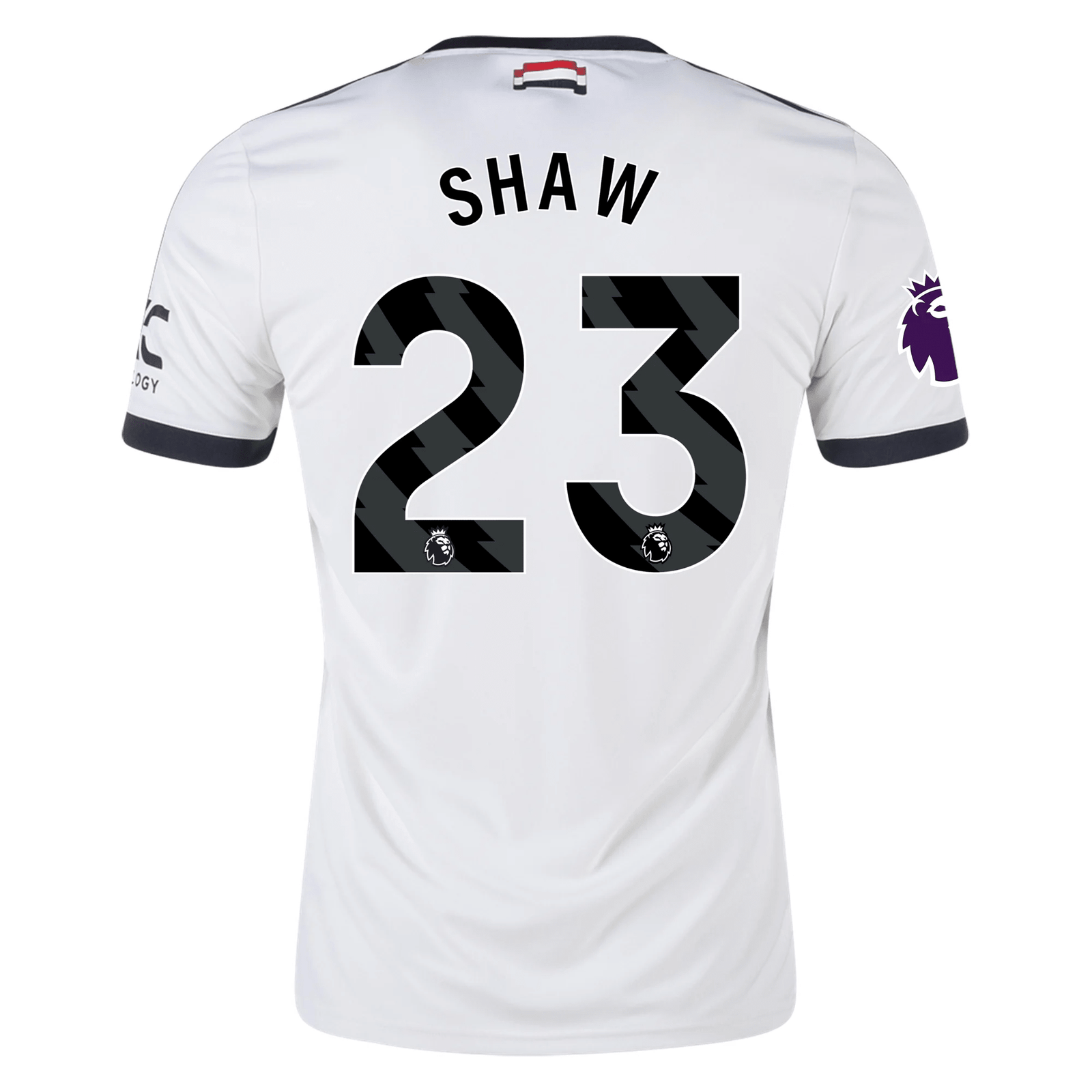 adidas Manchester United Luke Shaw Third Jersey w/ EPL Patch 24/25 (Off White) | SoccerWearhouse