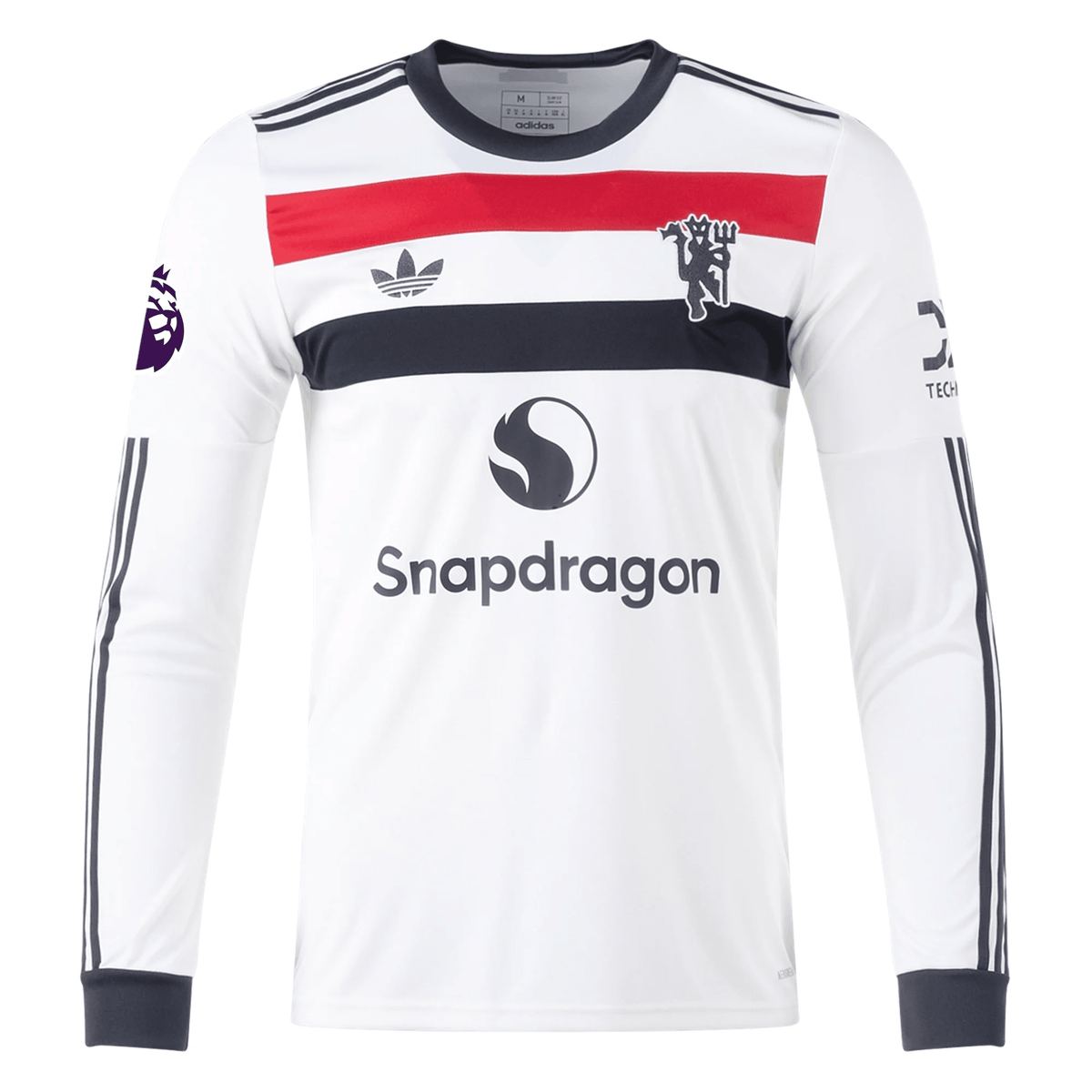 adidas Manchester United Luke Shaw Third Long Sleeve Jersey w/ EPL Patch 24/25 (Off White) | SoccerWearhouse