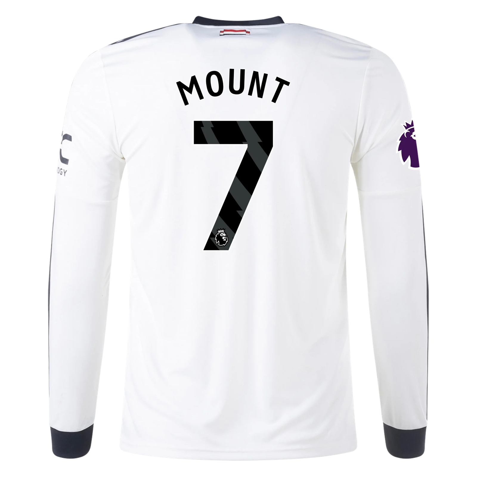adidas Manchester United Mason Mount Third Long Sleeve Jersey w/ EPL Patch 24/25 (Off White) | SoccerWearhouse