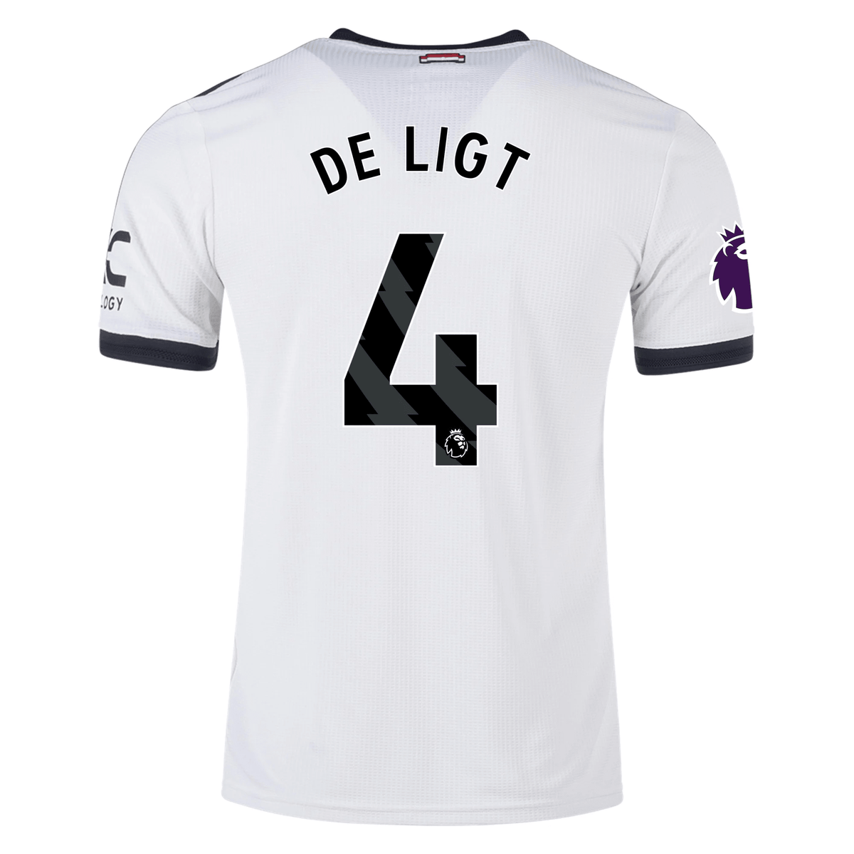 adidas Manchester United Matthijs de Ligt Authentic Third Jersey w/ EPL Patch 24/25 (Off White) | SoccerWearhouse