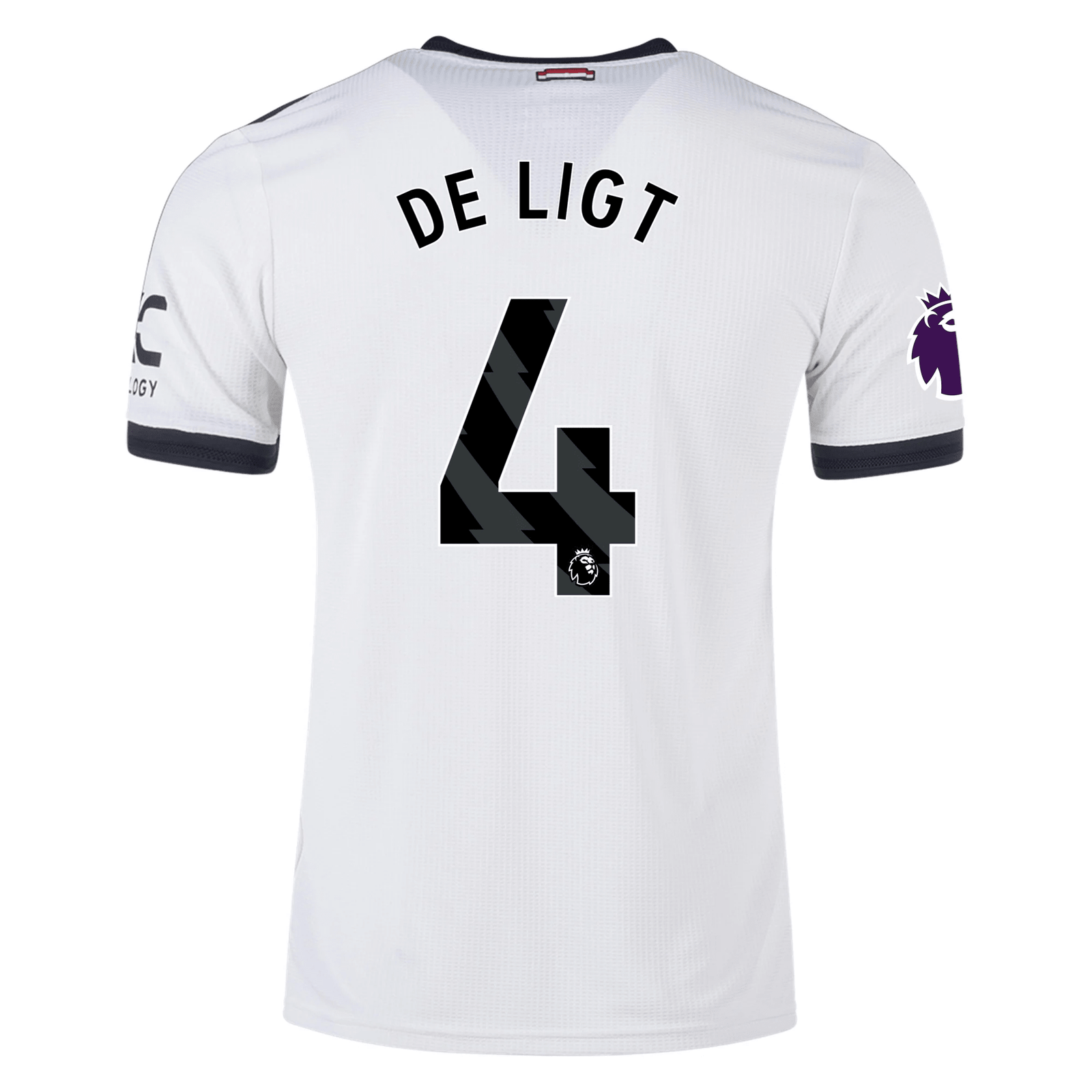 adidas Manchester United Matthijs de Ligt Authentic Third Jersey w/ EPL Patch 24/25 (Off White) | SoccerWearhouse