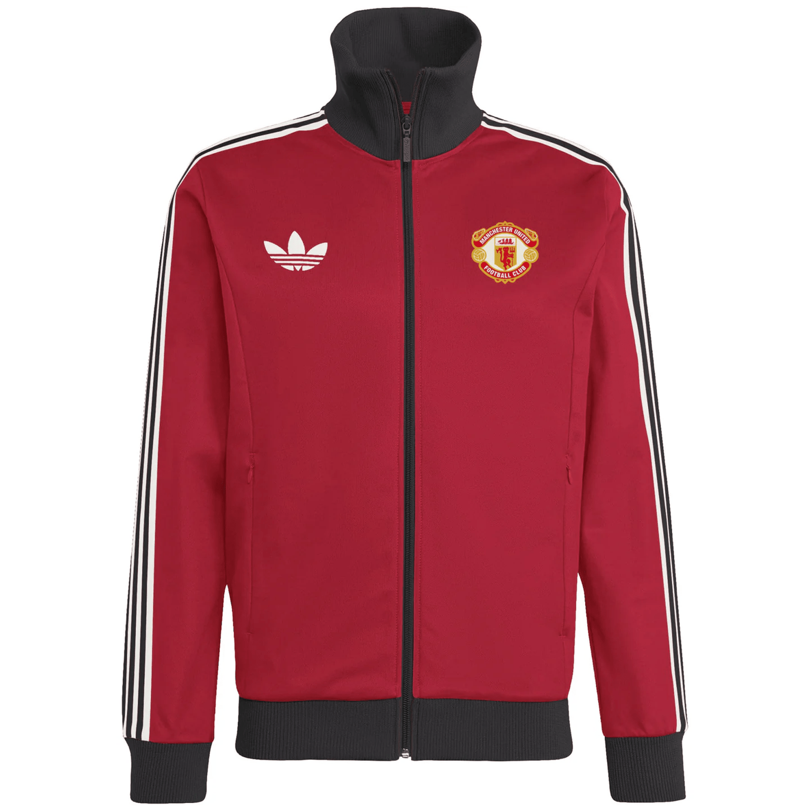 adidas Manchester United OG Beckenbauer Track Top Jacket 24/25 (Red/Black) | SoccerWearhouse