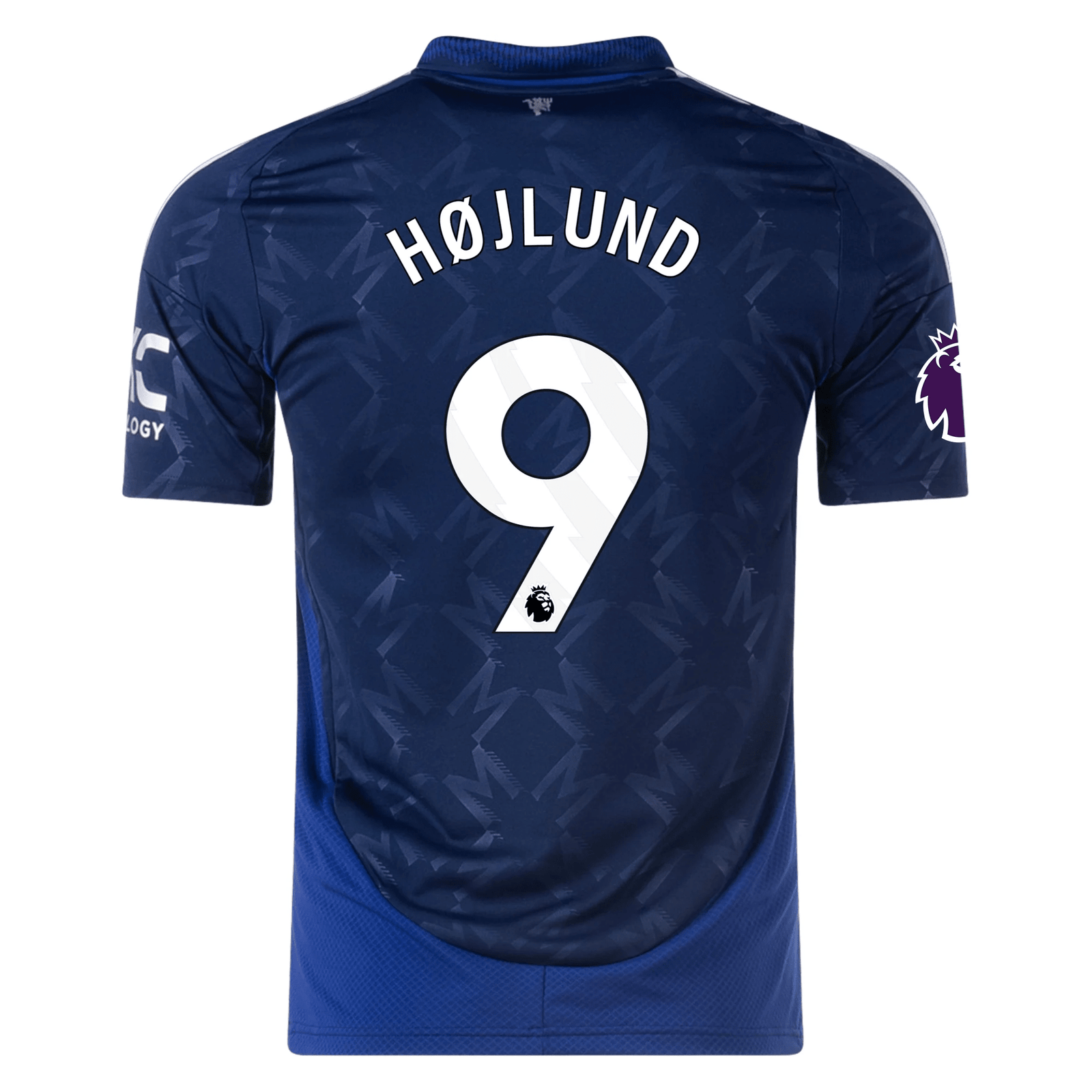 adidas Manchester United Rasmus Højlund Away Jersey w/ EPL Patch 24/25 (Night Indigo) | SoccerWearhouse