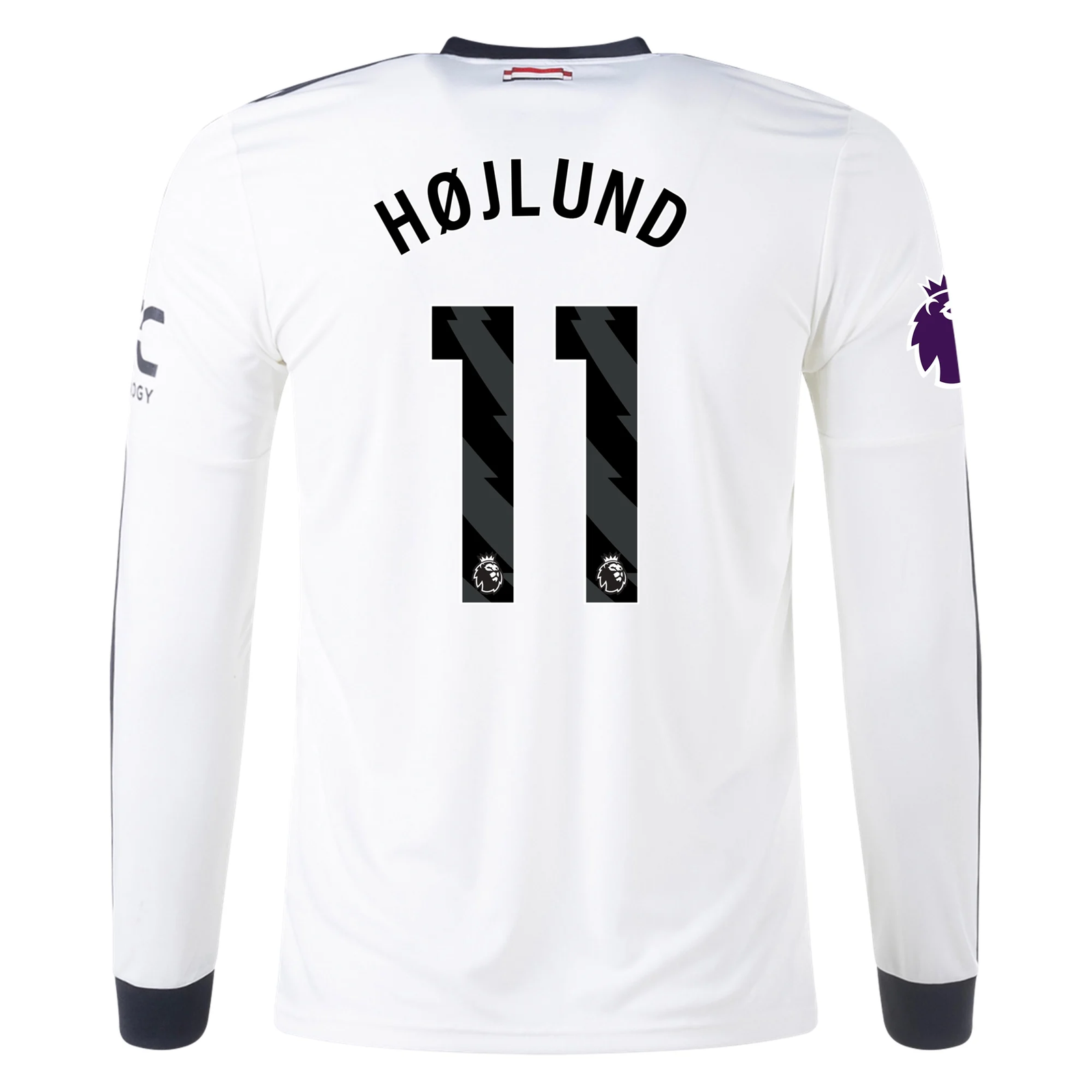 adidas Manchester United Rasmus Højlund Third Long Sleeve Jersey w/ EPL Patch 24/25 (Off White) | SoccerWearhouse
