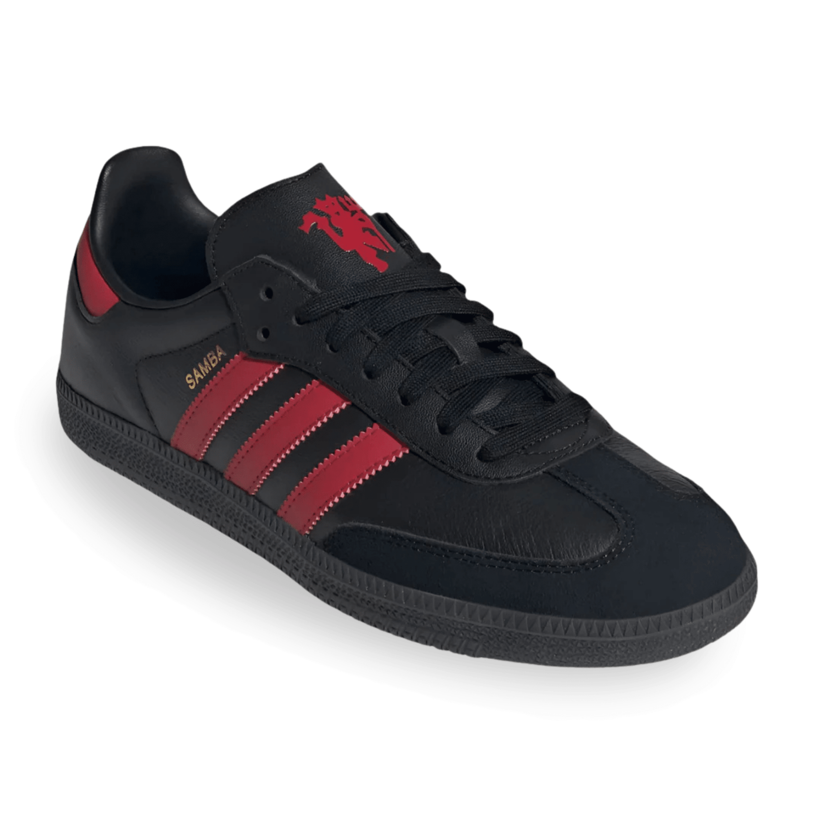 adidas Manchester United Samba Indoor Soccer Shoes (Black/Red) | SoccerWearhouse
