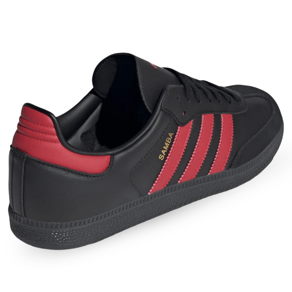 adidas Manchester United Samba Indoor Soccer Shoes (Black/Red) | SoccerWearhouse