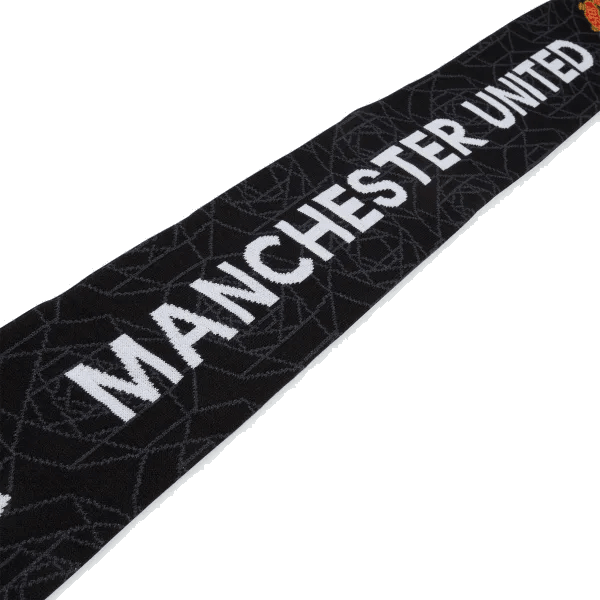 adidas Manchester United Scarf 23/24 (Black) | SoccerWearhouse