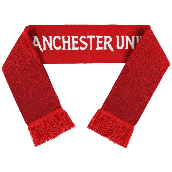 adidas Manchester United Scarf 24/25 (Red/White) | SoccerWearhouse