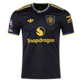 adidas Men's Manchester United Authentic Third Jersey 25/26 w/ NRFR + EPL Patches (Black)