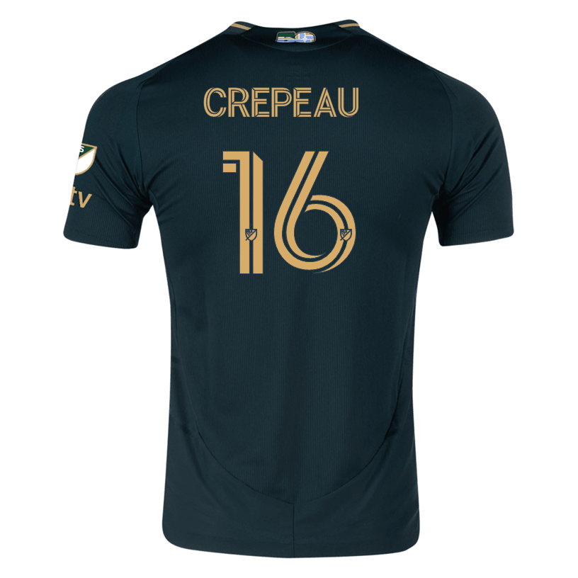 adidas Maxime Crepeau Portland Timbers Authentic Home Jersey w/ MLS & Apple Patch 25/26 (Green/Gold) | SoccerWearhouse