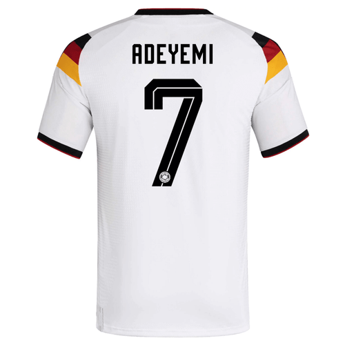 adidas Men's Adeyemi Germany Authentic Home World Cup Jersey 2026 (White/Black) - S
