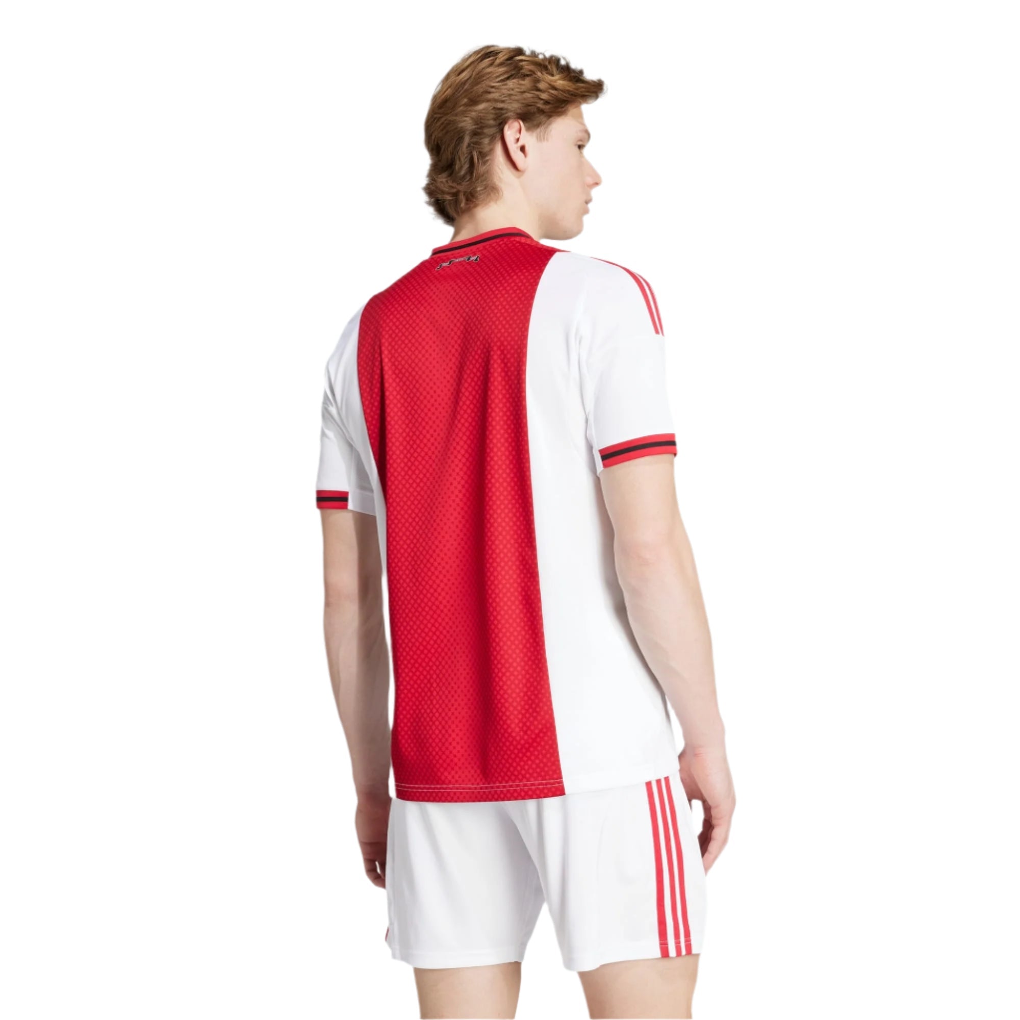 adidas Men's Ajax Home Jersey w/ Champions League Patches 25/26 (Red/W