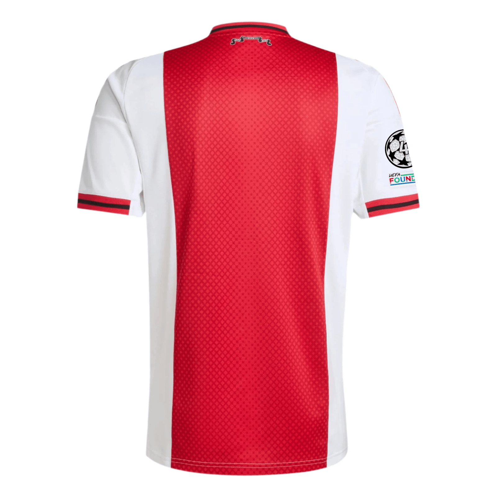 adidas Men's Ajax Home Jersey w/ Champions League Patches 25/26 (Red/White) | SoccerWearhouse
