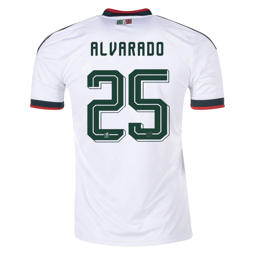 adidas Men's Alvarado Mexico 2026 Away Stadium Jersey (White) | SoccerWearhouse
