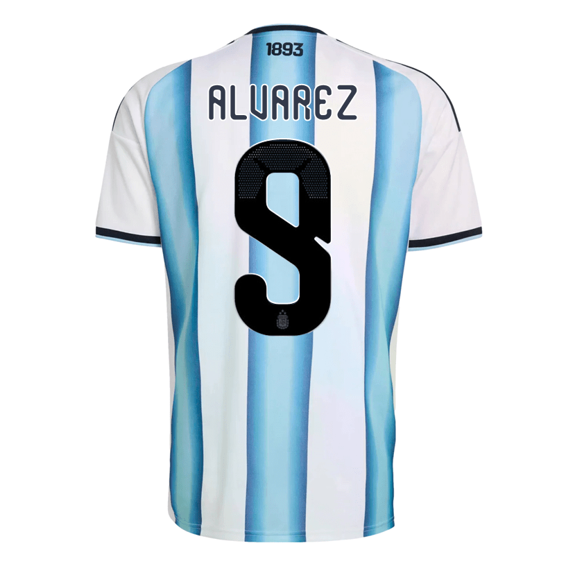 adidas Men's Alvarez Argentina 2026 Home World Cup Jersey (White/Icey Light Blue) | SoccerWearhouse