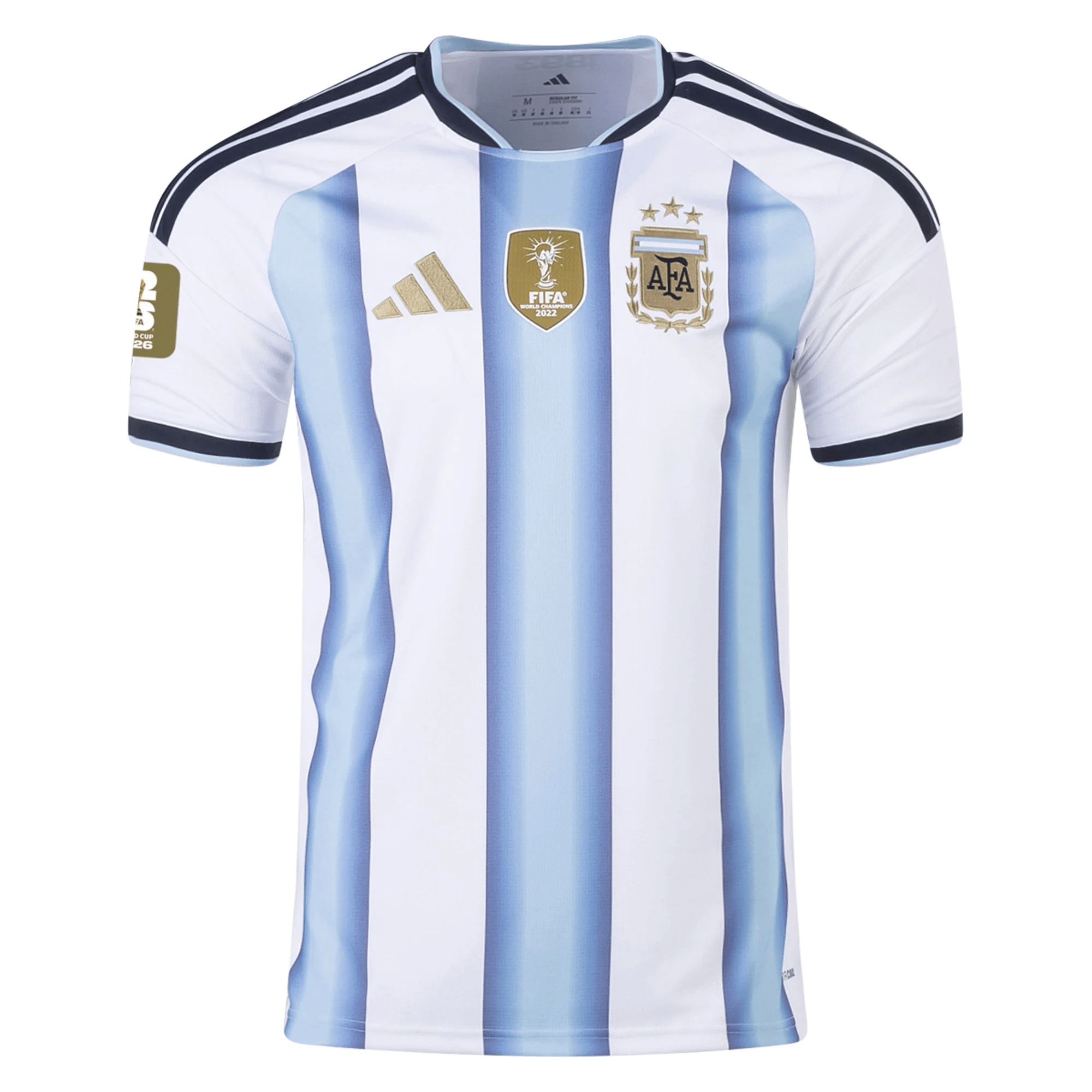 adidas Men's Argentina 2026 Home World Cup 2026 Jersey w/ FIFA World Cup 26™ Patch (White/Icey Light Blue)