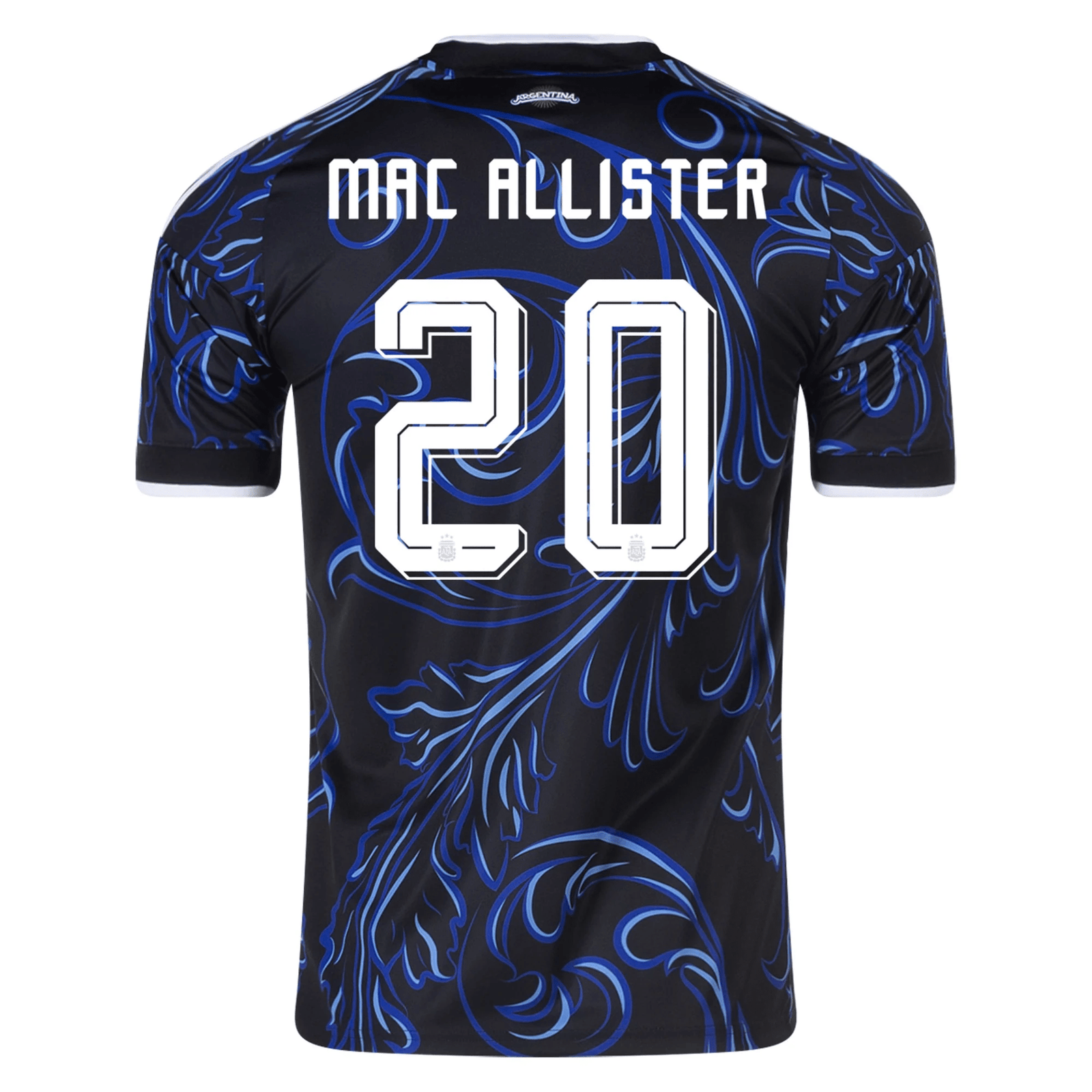 adidas Men's Argentina Alexis Mac Allister Away Stadium Jersey 2026 (Black/Blue) | SoccerWearhouse